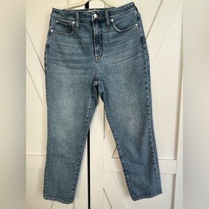 Madewell Slim Straight Jeans in Mid Blue Wash